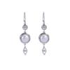 Brincos Retro Temperamento Ruyi Redondos Vazados de Pérola de Água Doce Prata de Lei S925 Yuebao Jewelry Moda e Mais Fáceis de Combinar