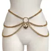 Ropa tipo bambú, cadena corporal transfronteriza europea y americana más vendida, accesorio de moda, cadena de cintura hueca sexy T0094