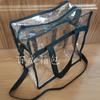 Bolsa Tote Transparente con Cremallera de PVC Bolso de Hombro Bolsa de Compras de PVC Bolsa de Playa de PVC