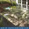 Conjunto de Mesa y Sillas Metálicas para Comedor en Terraza de Villa al Aire Libre, Conjunto de Mesa y Sillas para Patio de Ocio y Jardín, Conjunto de Mesa y Sillas de Té para Hotel y Restaurante