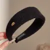 Diadema de punto estilo retro americano de ala ancha, de alta gama, adecuada para frentes amplias, a la moda, versátil para uso diario y para ir al trabajo, pinza para el pelo y accesorio para el cabello