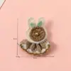 Nuevo Estilo Coreano Color Cálido Lindo Orejas de Conejo de Perla Corazón Dulce Niña Pin Lateral Accesorios para el Cabello Accesorios