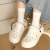Zapatos Croc para Mujeres Embarazadas Ropa Exterior de Verano para Mujer 2024 Nuevos Sandalias y Chanclas de Suela Gruesa Baotou Casuales Diarios para Playa para Hombres