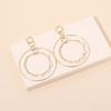 Elegantes aretes geométricos estilo frío de Corea del Sur con cuentas de arroz para mujer, aretes de moda nicho de red roja, aretes exagerados