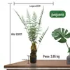 Venda Quente Transfronteiriça Árvore de Ferro Simulação para Interior e Exterior Cica de Plástico Simulação de Planta em Vaso Ornamentos Árvore Falsa Planta Verde Bonsai