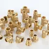 Conector en T para tubería de agua, tipo rosca interior y rosca exterior, unión para calentador de agua, uno a dos, 1/2 pulgada, engrosado, accesorios de cobre macizo, otros