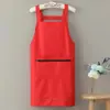 Roupa de trabalho novo bolso à prova de óleo avental de cozinha masculino e feminino avental zíper versão à prova d'água trabalho sem mangas mancha de óleo A2