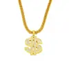 Comercio Exterior Europeo y Americano Joyería Hip-Hop Colgante Grande Incrustado de Diamantes Dólar Accesorios de Calle de Moda para Hombre Collar de Dólar Venta al por Mayor