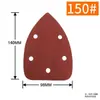 Papel de Lija Triangular de 5 Agujeros con Respaldo de Velcro 140*90mm Flock Autoadhesivo con Agujeros, Directo del Fabricante, Hoja para Pulir Muebles de Carpintería