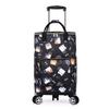 Carrito de compras de gran capacidad con ruedas giratorias silenciosas plegables, impermeable y resistente al desgaste, carrito de compras portátil para supermercado, personalizable