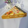 Em estoque caixa de pizza triangular de papelão branco de grau alimentício embalagem para assar embalagem para levar caixa de pizza prova gratuita