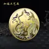 Moedas Commemorativas Auspiciosas de Dragão e Fênix Personalizadas de Fábrica, Insígnias Commemorativas de Viagem Impressas em Spray Colorido, Insígnias de Presente Colecionáveis DIY