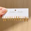 Pendientes Metálicos Europeos y Americanos Set de Joyería de Alta Gama para Mujer Moda Retro Set de Pendientes de Aro Lisos y Retorcidos Venta al por Mayor