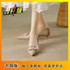 Elegantes y a la moda zapatos de mujer de tacón fino para uso en exteriores, 2025 nuevos tacones altos casuales versátiles de punta para otoño