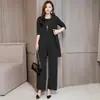 Traje Moderno para Mujer Tallas Grandes 2026 Primavera y Otoño Nuevo Elegante Holgado Adelgazante Rejuvenecedor Conjunto de Tres Piezas para Mujer