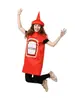 Boneco de Esponja Europeu e Americano Transfronteiriço de Halloween Fantasia Engraçada de Salsicha com Ketchup para Festa Cosplay
