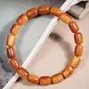 Pulsera de Cuentas de Buda de Tuya de Aceite Negro Envejecido Taihang Aceite Rojo Alto Seiko Agujero Pequeño Placa Wen Play Joyería para Hombre y Mujer