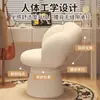 Silla de Maquillaje para Niñas con Sensación de Lujo Ligero y Gama Alta, Dedicada para Tocadores de Dormitorio, Silla de Uso Doméstico con Respaldo, Silla Giratoria para Manicure