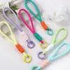 Novo Cordão Colorido Simples Tecido à Mão para Celular Chaveiro Cordão Combinação de Cores Corda para Celular Corda para Copo d'Água Atacado