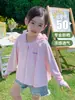 Roupas de Proteção Solar para Crianças Verão Novo Meninos e Meninas Seda Gelada upf50 + Proteção UV Leve Respirável Roupa de Proteção Solar Jaqueta