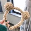 Lindo Oso Banda para el Cabello de Doble Bola Corea 2023 Nuevo Oso Relleno Pasador Diadema Lavado de Cara Banda para el Cabello para Mujer