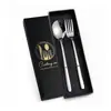 Colher de Aço Inoxidável Longa L Colher Coreana Doméstica para Sopa Colher para Mingau Utensílios de Mesa Colher Redonda Colher para Arroz Colher Garfo Hashi Caixa de Presente