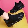 Zapatos de Invierno para Mujer con Suelas Blandas, Zapatos de Caminar de Cuero Versátiles para Mamás, Forrados de Felpa para Calidez, Zapatos Perezosos sin Cordones, Zapatos de Exportación Talla Grande