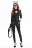 Mono Femenino Europeo y Americano Disfraz de Gata para Halloween Disfraz de Gata Uniforme Mono Disfraz
