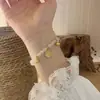 Pulsera Imitación Calcedonia Marca Fu Femenina Carácter Fu Pulsera de la Suerte Cuenta Cuenta Pulsera para Novia Regalo de Temperamento para Novia Estudiantes