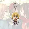 Anime Acrílico Ataque a los Titanes Mikasa Soldado Cara de Allen Llavero Colgante de Llavero Acrílico