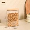Frasco de plástico hermético para alimentos, para el hogar, para almacenar cereales, aperitivos, frutos secos, transparente, a prueba de humedad.