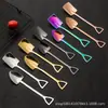 Pala cuchara de acero inoxidable de moda para redes sociales, pala cuchara, cuchara de café, cuchara para remover sandía, cuchara para helado, postre, cuchara para condimentos