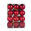 Bola de Navidad Bola Brillante de Navidad 3cm Bola de Plástico para Ventana 24 Piezas Árbol de Navidad Bola Pequeña Colgante Decoración Estilo Nuevo