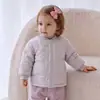 Ropa de Algodón para Niñas Otoño Invierno Chaqueta Acolchada para Bebé 160g Ropa Exterior Gruesa Cálida de Invierno para Niños Abrigo de Algodón