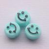 10 mm agujero grande color amarillo caricatura cara sonriente accesorios de joyería expresión cuentas sueltas 100 DIY acrílico cara sonriente cuentas