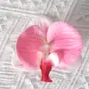 Cabezas de flores artificiales de orquídea mariposa, materiales para flores de pared, materiales para pasadores y accesorios para el cabello hechos a mano para DIY, piezas de flores y accesorios de pétalos para decoración de bodas
