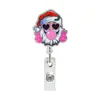 Carretéis de Crachá de Natal Transfronteiriços, Guaxinim, Hamster, Lontra Suporte Retrátil Giratório para Crachá de Identificação Médico, Clipe de Crachá Retrátil