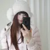 Diadema de Punto con Orejeras de Felpa de Color Liso Estilo Coreano para Mujer 2026 Otoño/Invierno Sombrero Cálido Envolvente Sombrero para Clima Frío Moderno