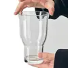 Vaso de Vidrio de Boca Ancha, Vaso Transparente para Jugos, Vaso para Café Americano Helado, Vaso para Cerveza Latte, Vaso para Té de Frutas, Vaso de Agua de Boca Ancha