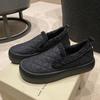 Sapatos Loafer de Solado Grosso para Mulheres, Slip-On, Versátil, Quente para o Inverno, Forrados com Lã, Sapatos Mãe, Novo Modelo 2026, Sapatos de Algodão para Mulheres