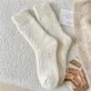 Meias de Outono e Inverno para Mulheres, Meias Grossas Quentes de Terry, Meias Doces de Inverno Estilo Japonês na Metade da Panturrilha, Meias Versáteis para Usar por Fora