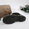 Exportação Transfronteiriça Outono e Inverno 2025 Botas de Neve Botas Curtas Femininas Botas Curtas Quentes Cadarço Salto Quadrado Estilo Coreano Tamanho Grande Sapatos de Algodão