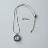 Joyería de Moda Transfronteriza, Reloj Digital Estilo Fresco Colgante de Corazón Collar de Acero Inoxidable, Reloj de Bolsillo Europeo y Americano Collar para Mujer