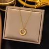 Celebridad de Internet Transfronteriza Europea y Americana Estilo Frío Cadena Clavicular Simple Corea del Sur Accesorios de Celebridad de Internet Versátiles Anillo Collar Clavicular para Mujer