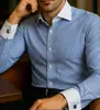 Camisa de Raya Estampada Simple Transfronteriza para Hombre Camisa de Negocios de Primavera para Hombre Tops Sueltos Casuales de Manga Larga para Primavera y Otoño