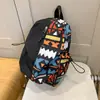 Mochila Niños Estudiantes de Secundaria Estilo Americano High Street Graffiti Mochila Estudiantes de Preparatoria Estudiantes de Preparatoria Ins tamaño pequeño Mochila