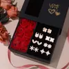 Nova Caixa de Presente de Brincos de Uma Semana com Puxador Duplo de Amor de Alta Classe, Conjunto de Moda Versátil, Presente de Dia dos Namorados e Aniversário para Meninas