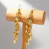 Versátiles Modernos Ganchos para Orejas con Borla de Trigo Personalidad de Moda Iluminador Simple Lujo Ligero Diseño Exquisito Pequeño Moderno