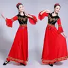 Novo Traje de Performance de Dança de Xinjiang Traje de Performance de Dança Minoritária Uigur Plataforma Vestido Longo Grande Balanço Feminino