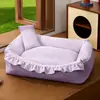 Cama de Gato de Inverno Transfronteiriça, Adequada para Todas as Estações, Quente no Inverno, Removível e Lavável, Cama Sofá para Cães Pequenos e Médios, Cama para Animal de Estimação, Dropshipping